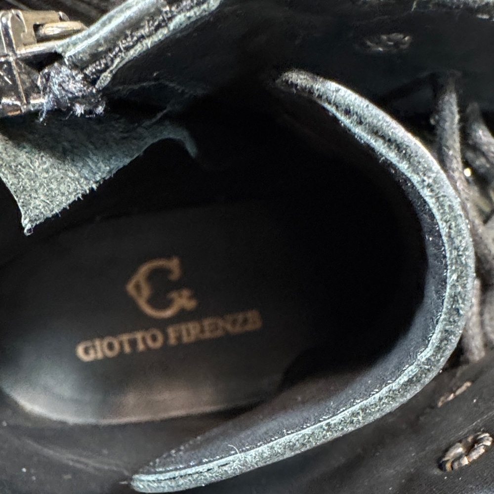 Giotto Firenze Men's Black Leather Boots size 41 (s270) - Picture 6 of 9